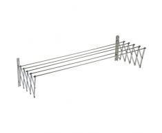 Sauvic ausziehbar Wand montiert 18/10 Edelstahl Wäscheständer 120 cm