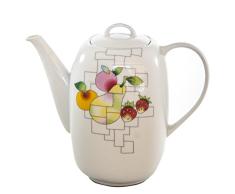Thun Leon Puzzle Kaffeemaschine, Porzellan, weiß, 12x12x26 cm