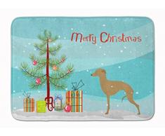 Carolines Treasures Fußmatte, Motiv Italienischer Windhund mit Weihnachtsbaum, 48,3 x 68,6 cm, Mehrfarbig