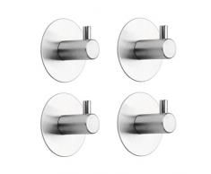 Tiger Rhino Haken Set, Edelstahl gebürstet, 4 Stück