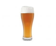 H+H 6 Stück Trinkglas Glas Birr Weizenbierglas, 330 ml