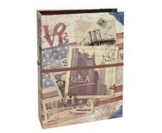 Fotoalbum USA im Leporellostil zum Selbstgestalten, mit Stickern und Fotoecken