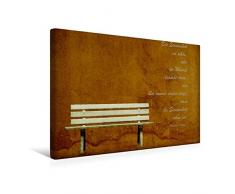 Calvendo Premium Textil-Leinwand 45 cm x 30 cm quer, Motivationshilfe | Wandbild, Bild auf Keilrahmen, Fertigbild auf echter Leinwand, Leinwanddruck: Die Bank Kunst Kunst