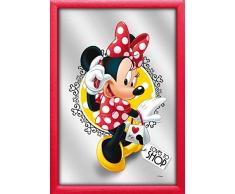 empireposter - Disney - Minnie Mouse loves to shop - GrÃ¶Ãe (cm), ca. 20x30 - Bedruckter Spiegel, NEU - Beschreibung: - Bedruckter Wandspiegel mit rotem Kunststoffrahmen in Holzoptik -