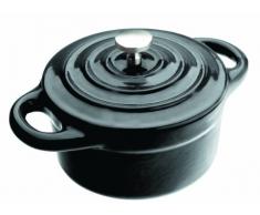 IBILI Cocotte mini Kasserolle rund mit Deckel, schwarz, 10 x 4,5 cm, FassungsvermÃ¶gen: 300 ml
