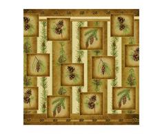 Tannenzapfen natur 177,8 cm Stoff Maschinenwaschbar Badezimmer Dusche Vorhang