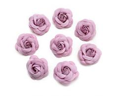 Artificial Flowers Künstliche Blumen, Kunstblumen, Rosenkopf aus Seide, für Hochzeiten, Partys, Festival, Heimdekoration, Kranz, Kopfschmuck, Clip, Kunstblume, 20 Stück, 5 cm Rose