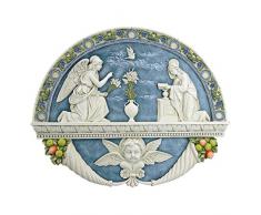 Design Toscano Wandrelief „Der Altar der Maria Himmelfahrt“ von Della Robbia Skulpturen-Wandskulpturen, Harz, Mehrfarbig, 2.5 x 45.5 x 37 cm