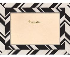 Natalini J-Louis NEROBIANCO 13X18 Bilderrahmen mit Unterstützung für Tisch, Tulipwood, Schwarz, 13 X 18 X 1,5