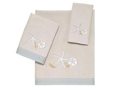 Avanti Linens Handtuch-Set aus Seeglas, Beige, 3-teilig