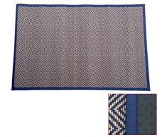 Item Teppich, Bambus, geometrisch, 60 x 90 cm, Blau