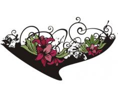 Indigos 4051719738384 Wandtattoo MF240 Tribal Ranke Retro Blumen Pflanzen 120 x 65 cm