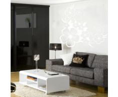 INDIGOS 4052166143455 Wandtattoo w656 sehr schöne Blume Wandaufkleber 120 x 109 cm, weiß