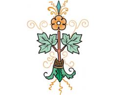 Indigos 4051719769814 Wandtattoo MF462 schÃ¶nes Ornament Blume 80 x 51 cm