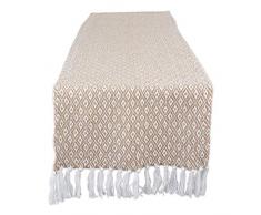 DII Braided Farmhouse Tischläufer, Baumwolle, Stone, 15 x 72 inches
