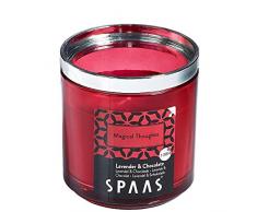 Spaas Duftkerze im Modularglas, Paraffinwachs, Weinrot, DxH 76 mm