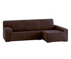 Eysa Dorian elastisch Sofa überwurf Chaise Longue rechts, frontalsicht, Chenille, 7-braun, 43 x 17 x 37 cm