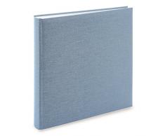 goldbuch Fotoalbum Summertime Trend 2, Buch ca. 30 x 31 cm, 60 weiße Seiten mit Pergamin-Trennblättern, Leinen, 27 607, Blau/Grau, 60 cm