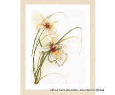 Lanarte PN-0008014 Kreuzstichset Orchidee, Zählmuster Zählmusterpackung, Baumwolle, Mehrfarbig, ca. 50 x 60 cm / 20 x 24