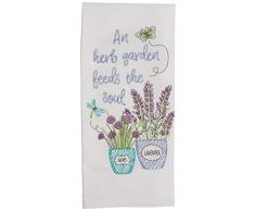 Kay Dee Herb Garden Embroidered Flour Sack Towel Küchentuch, Baumwolle, verschieden, 17.5 x 28