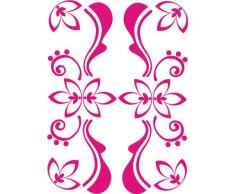 INDIGOS 4051095048206 Wandtattoo w422 Pflanze Blume, 96 x 69 cm, rosa