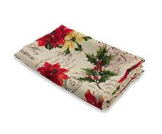 Galileo Casa Weihnachtsstern Tischläufer, Polyester, Weiß, 180 x 40 x 0.2 cm