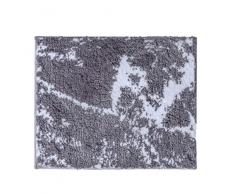 RIDDER 7105807S-350 Marmor Badteppich, Teppich, Vorleger, Polyester, Grau-weiß, ca. 55x50 cm