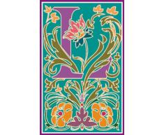 Indigos 4051719711165 Wandtattoo MF080 L Buchstabe wundervolles Ornament Pflanze Blume Tribal 96 x 59 cm