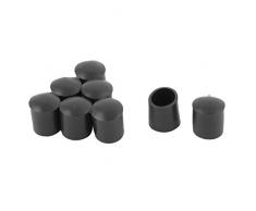 Rohrstopfen, sourcing map 8stk. 10mm Durchm Schwarz Schule Gummi Möbel Tisch Fuß Boden Schutz Abdeckung