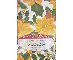 Better Home Tischdecke, Weihnachtsstern mit Flanellrückseite, goldfarben 52x70