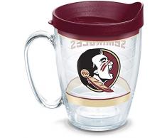 Tervis 1348115 Florida State Seminoles Tradition Thermobecher mit Wrap und braunem Deckel, 473 ml, transparent