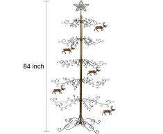 HOHIYA Weihnachtsbaum, Schmiedeeisen, Metallornament, 2,1 bis 2,3 m Gold