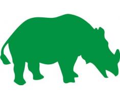 INDIGOS 4250380594958 Wandtattoo w055 Nashorn Afrika 96 x 57 cm grün