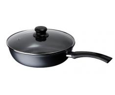 Art&Cuisine 6087 Schmortopf mit Deckel, rostfreier Edelstahl, 28 cm, Schwarz