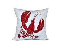 E-design 40,6 x 40,6 cm Hummer, Animal Print Kopfkissen, weiß, 16 in. x 16 in