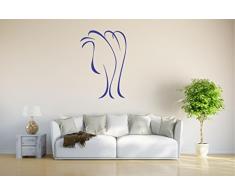 INDIGOS 4051095833994 Wandtattoo / Wandsticker - d276 sÃ¼Ães Kamel Afrika Zebu WÃ¼ste Lama Tribal, Vinyl, blau, 160 x 108 x 1 cm