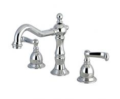 Nuvo Elements of Design es1971fl New Orleans Spültischmischbatterie 20,3 cm zu 35,6 cm breitgefächert WC Wasserhahn mit Messing Pop-Up, 7–1/5,1 cm poliert Chrom