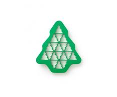Lekue Keks-Puzzle Tannenbaum für 19 Stück, Plastik, grün, 23.5 x 27 x 1.5 cm