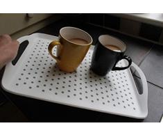 Die Ultimative rutschfeste Ölpest weiß TV-Bett Abendessen Lap Tee Getränke Serviertablett Behinderung Kinder (klein: 41, 5 cm x 29,4 cm)