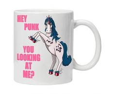 Acen grumpicorn, Hey Punk, Sie Lookin at Me? Tasse aus Keramik, weiß, 11 Oz