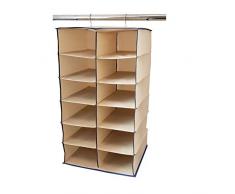 Homz Closet Schuhbox zum Aufhängen, Champagnerfarben/Kobalt