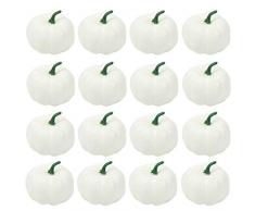 Lulonpon 16 Stück künstliche Mini-Frucht-Kürbisse, künstliches Leben wie Simulationskürbis-Set, Halloween, Erntedankfest, Herbst, Party, Gastgeschenke, Dekoration, Zuhause Haus, Küche, Dekoration Weiß-2