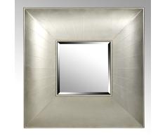 Lambert Aton- Spiegel rechteckig 100x100 cm, Metall, Silber, One Size