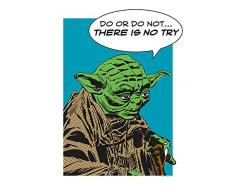 Komar Wandbild Star Wars Classic Comic Quote Yoda | Kinderzimmer, Jugendzimmer, Dekoration, Kunstdruck | ohne Rahmen | WB122-30x40 | Größe: 30 x 40 cm (Breite x Höhe)