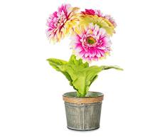 EUROCINSA 60170C21 Schrank Gerbera Daysi Rosa-Grün, Box mit 2 Stück, Kunststoff, Metall, 20 x 34 cm