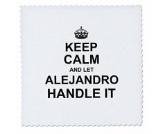 3dRose qs_233340_2 Steppdecke mit lustigem NamenKeep Calm and Let Mitch Handle It, quadratisch, 15,2 x 15,2 cm