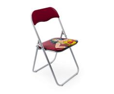 Excelsa Superhelden Klappstuhl Wonder Woman, Metall, rot, Sitzhöhe: 80 cm
