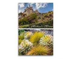Premium Textil-Leinwand 60 x 90 cm Hoch-Format Die Gärten von St. Michaels Mount in Cornwall, England | Wandbild, HD-Bild auf Keilrahmen, Fertigbild auf hochwertigem Vlies, Leinwanddruck von Christian Müringer