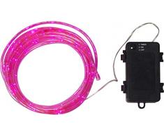 Star Tuby Lichterkette, Kunststoff, Rosa/Schwarz, 5 m