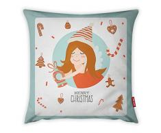 Bonamaison Dekorativ Kissenhülle, Kissenbezug, Zierkissenbezug, Wohnkultur, Für Sofa, Kaffeestube, Größe: 45X45 cm - Entworfen und hergestellt in der Türkei